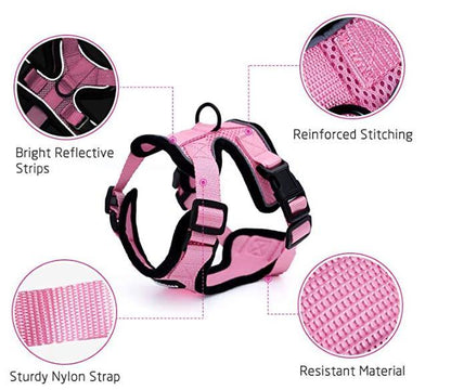 Escapeguard Cat Vest Harness And Car Seat Belt Adapter - Adjustable, Reflective, And Escape-Proof Harness For Cats And Small Dogs