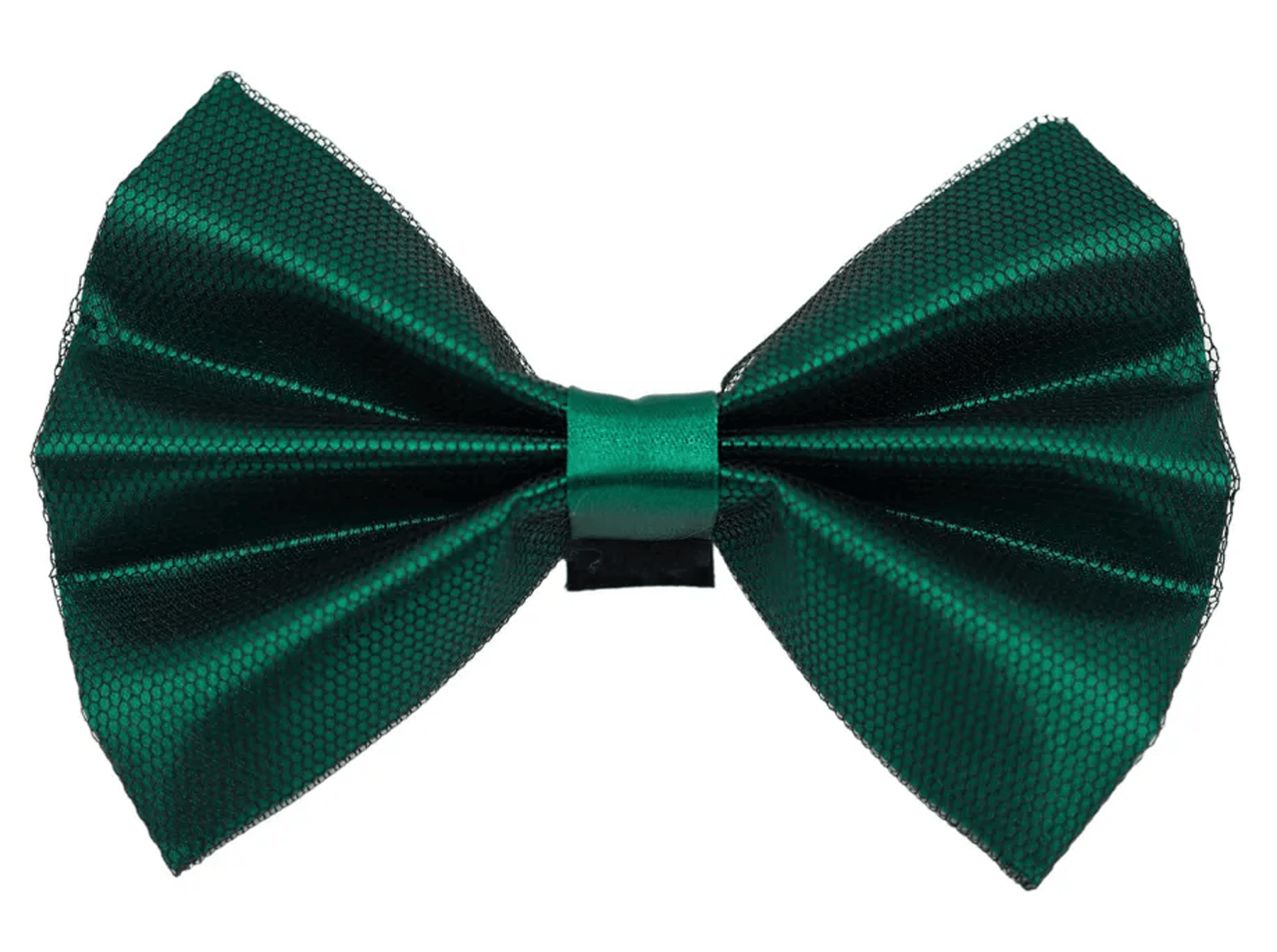 Elegant Satin Pet Bow with Black Net Overlay and Velcro Fastener