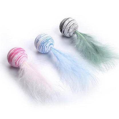 Pet Ball with feather-2