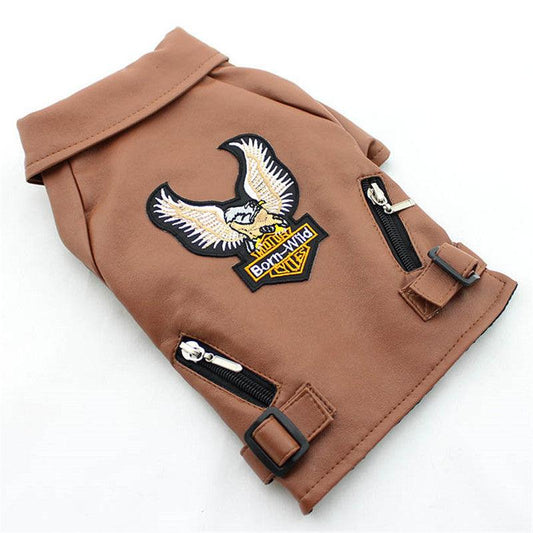 Luxury Leather Dog Coat - Chic And Stylish Pet Outerwear