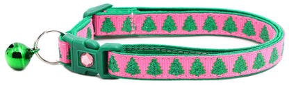 Glittering Christmas Trees Breakaway Cat Collar