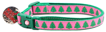 Glittering Christmas Trees Breakaway Cat Collar