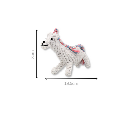 Luna the Unicorn Handmade Rope Toy