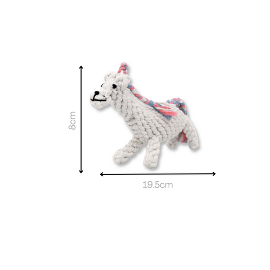 Luna the Unicorn Handmade Rope Toy