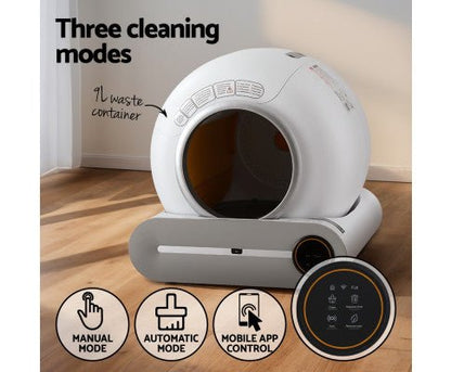 Automatic Cat Litter Box Self-Cleaning Large Smart Toilet Tray App Control 9L