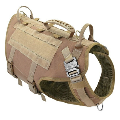 Durable Nylon Dog Harness Tactical Military Working Dog Vest No Pull Pet Training Harnesses Vest for Medium Large Dogs Clearance