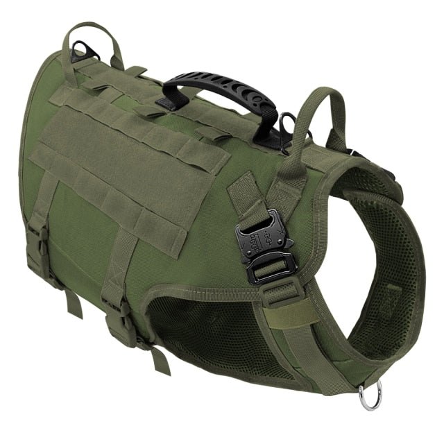 Durable Nylon Dog Harness Tactical Military Working Dog Vest No Pull Pet Training Harnesses Vest for Medium Large Dogs Clearance