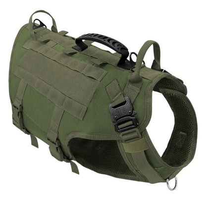 Durable Nylon Dog Harness Tactical Military Working Dog Vest No Pull Pet Training Harnesses Vest for Medium Large Dogs Clearance