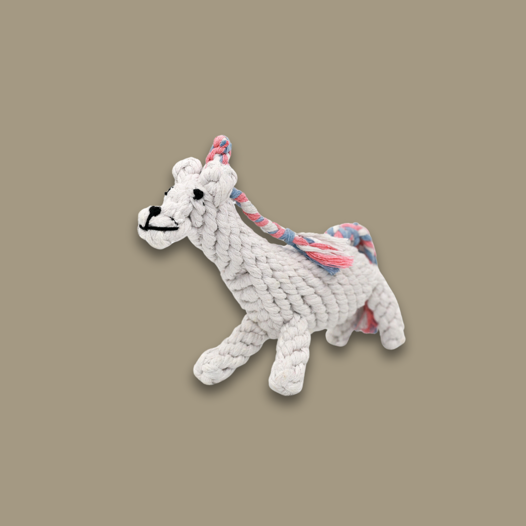 Luna the Unicorn Handmade Rope Toy