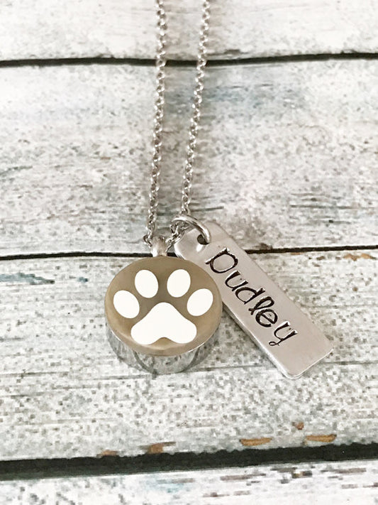 Pet loss - Hand stamped necklace - Pet memorial