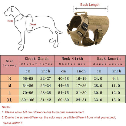 No Pull Harness For Large Dogs Military Tactical Dog Harness Vest